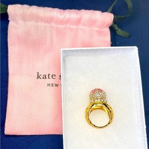 Rare Kate Spade Icecream Crystal Ring (gold)